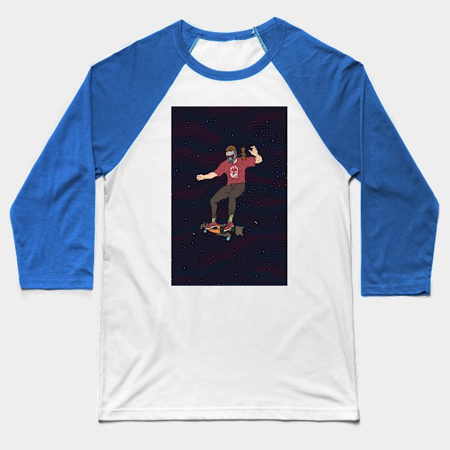 Star Skatin Baseball T-Shirt by CalebLindenDesign